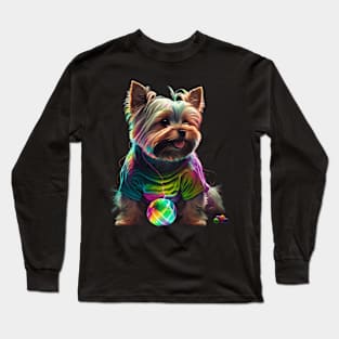 Neon Yorkie 2 Long Sleeve T-Shirt